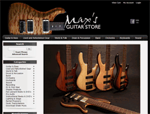 Tablet Screenshot of maxsguitarstore.com